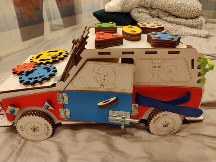 Развивающий автомобиль, сортер, со светом, выключа