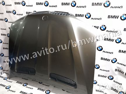 Капот bmw x5 e53 рестайлинг серый цвет 472