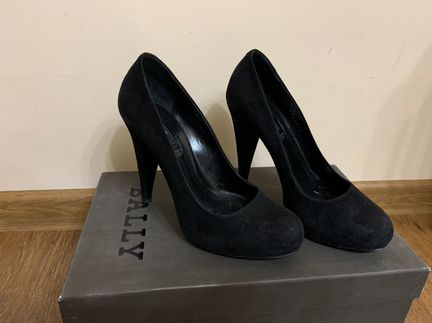 Чёрные замшевые туфли Bally, 35,5 р-р
