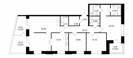 4-к квартира, 144.5 м², 12/19 эт.