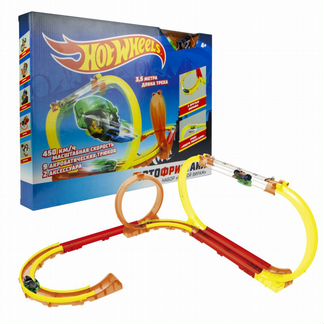 Автотрек Hot Wheels Мотофристайл (инерционный мото