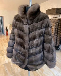 Шуба из баргузинского соболя, седина 2