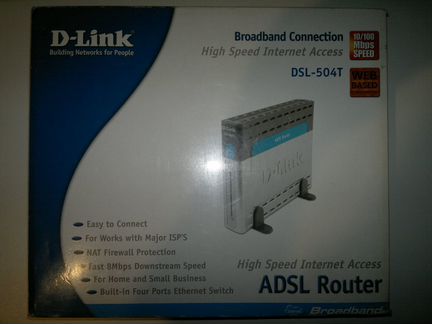Adsl Router D-Link DSL-504T Новый