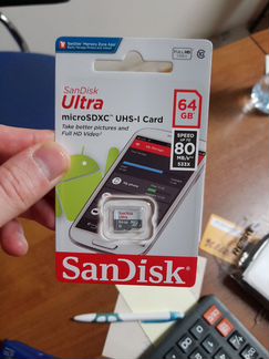 Карта памяти SanDisk Ultra MicroSD 64 гб