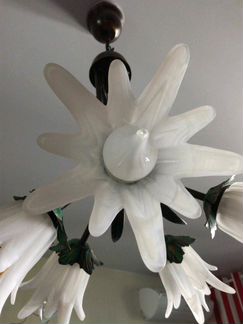 Люстра, бронза с патиной, 5 ламп по 60 ватт. Made