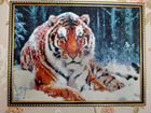 Картина ручной работы из страз-Тигр