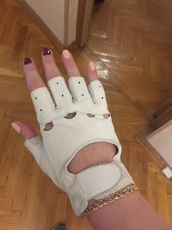 Перчатки кожаные без пальчиков