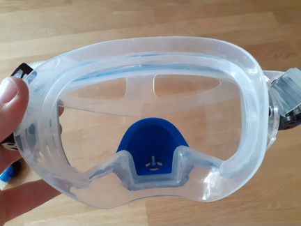 Маска с трубкой Shark, tempered glass силиконовая