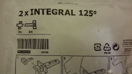 Петли Икея Интеграл IKEA integral кухни фактум